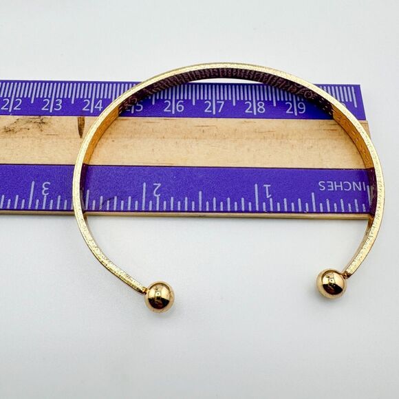 Vintage 2 Cuff Love Caviar Bead Bracelets Stack Layer Retro Minimalist - Picture 8 of 9